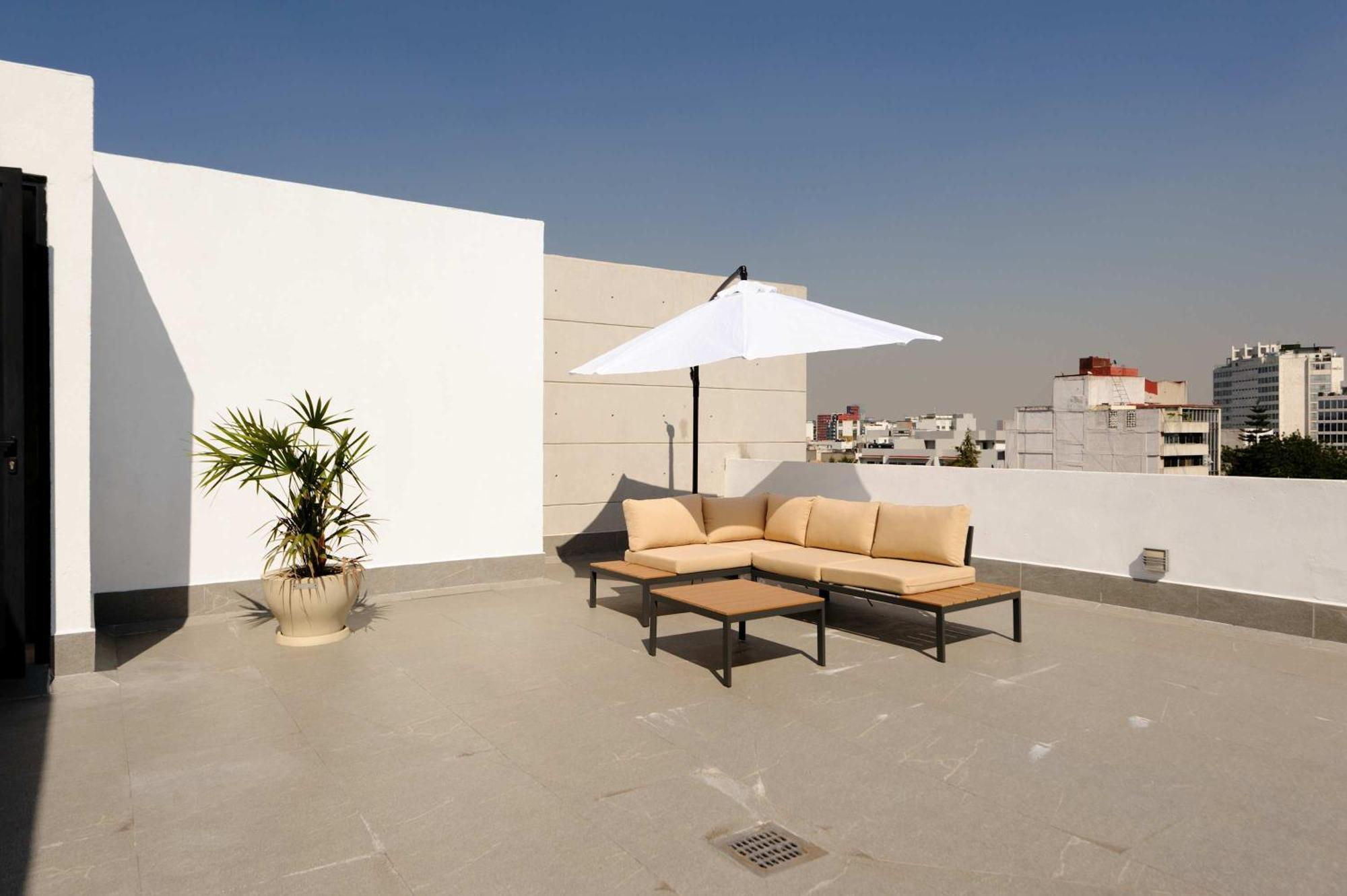 Inviting 2br Penthouse With Terrace In Cuauhtemoc Apartment